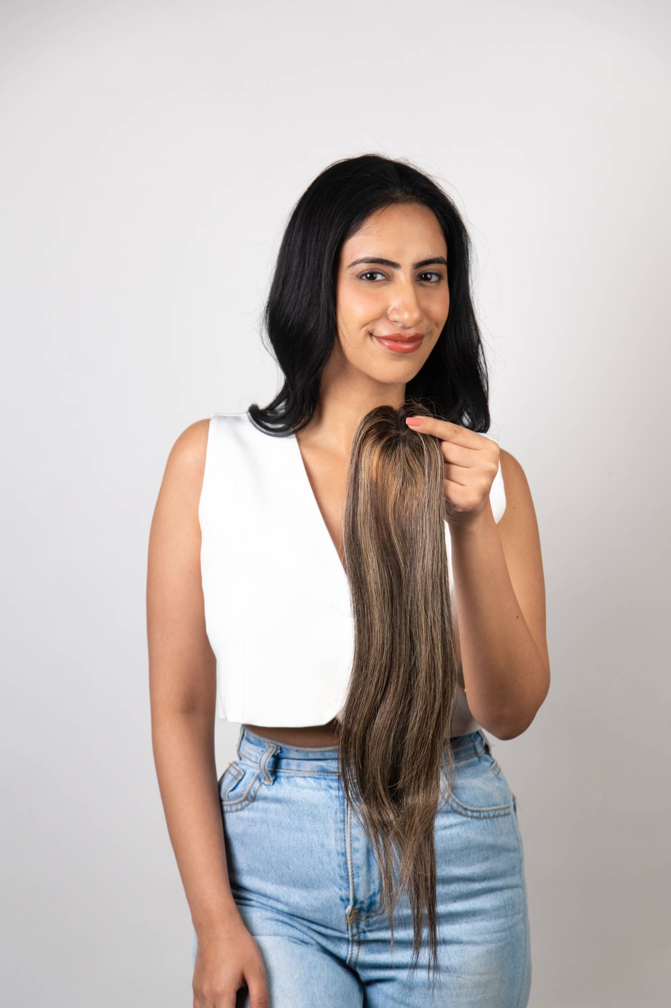 Ash balyage 1.5*5 silk topper