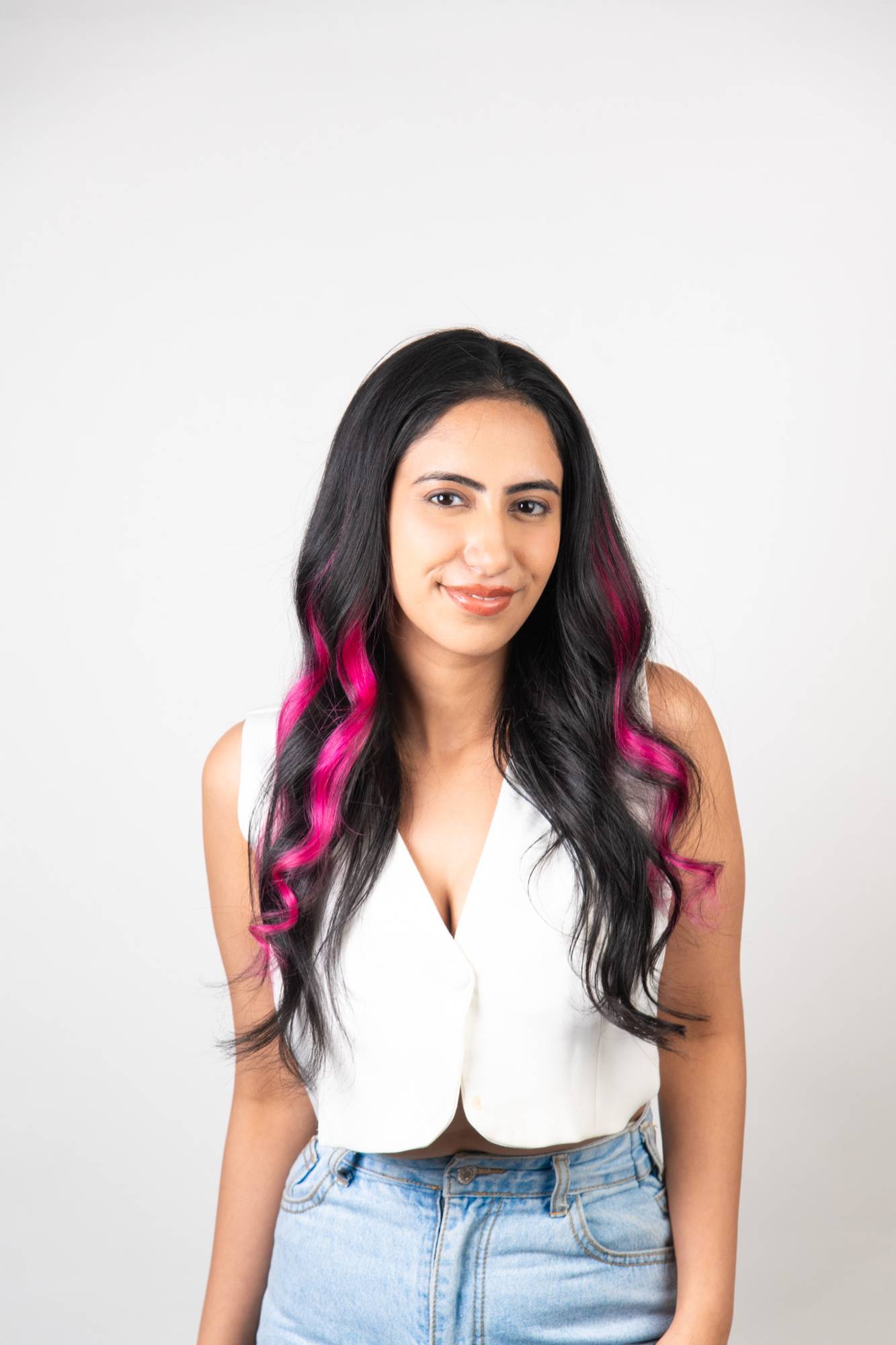 Neon Pink Hair Streak