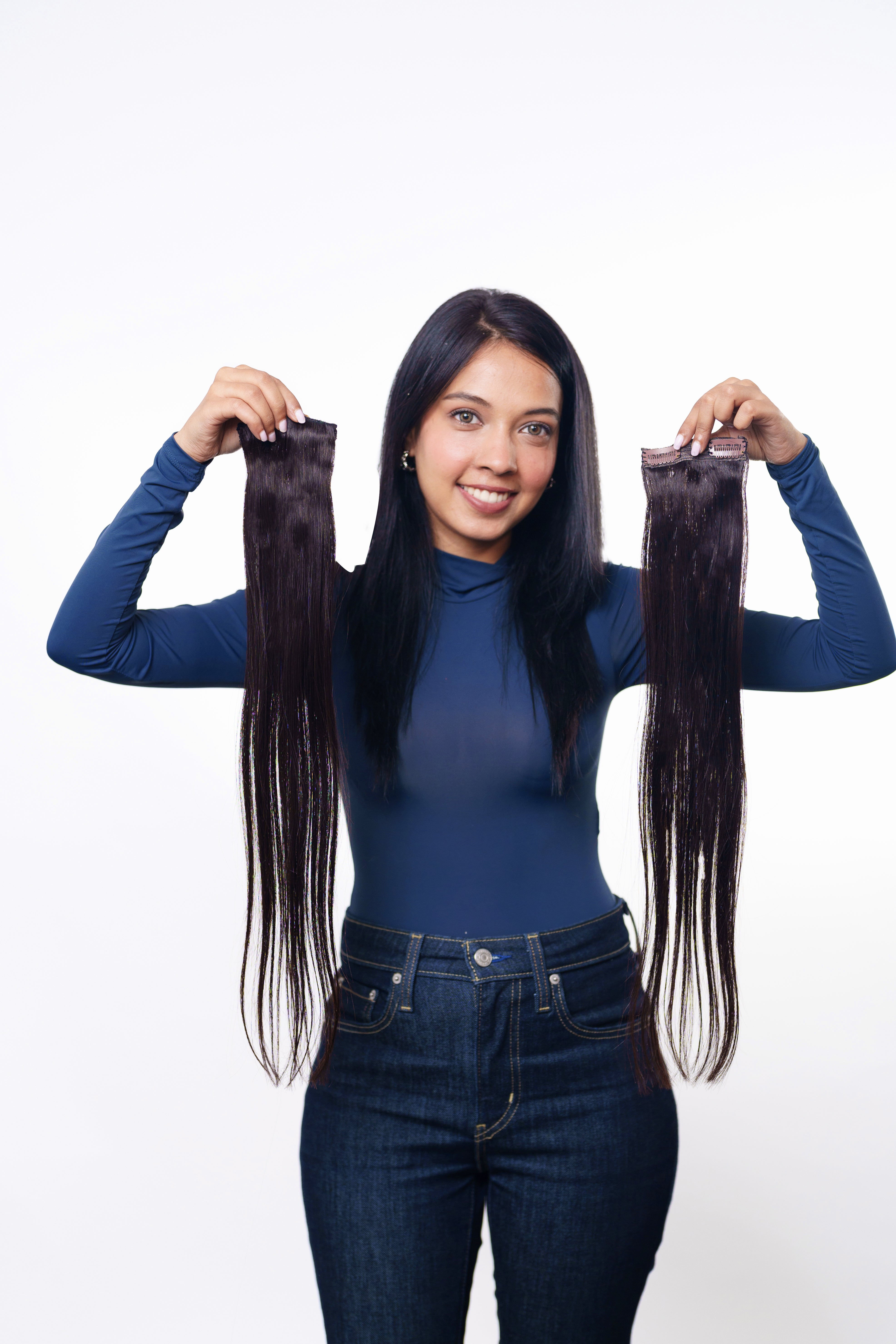 Classic 2 set Clip in Hair Extension Straight