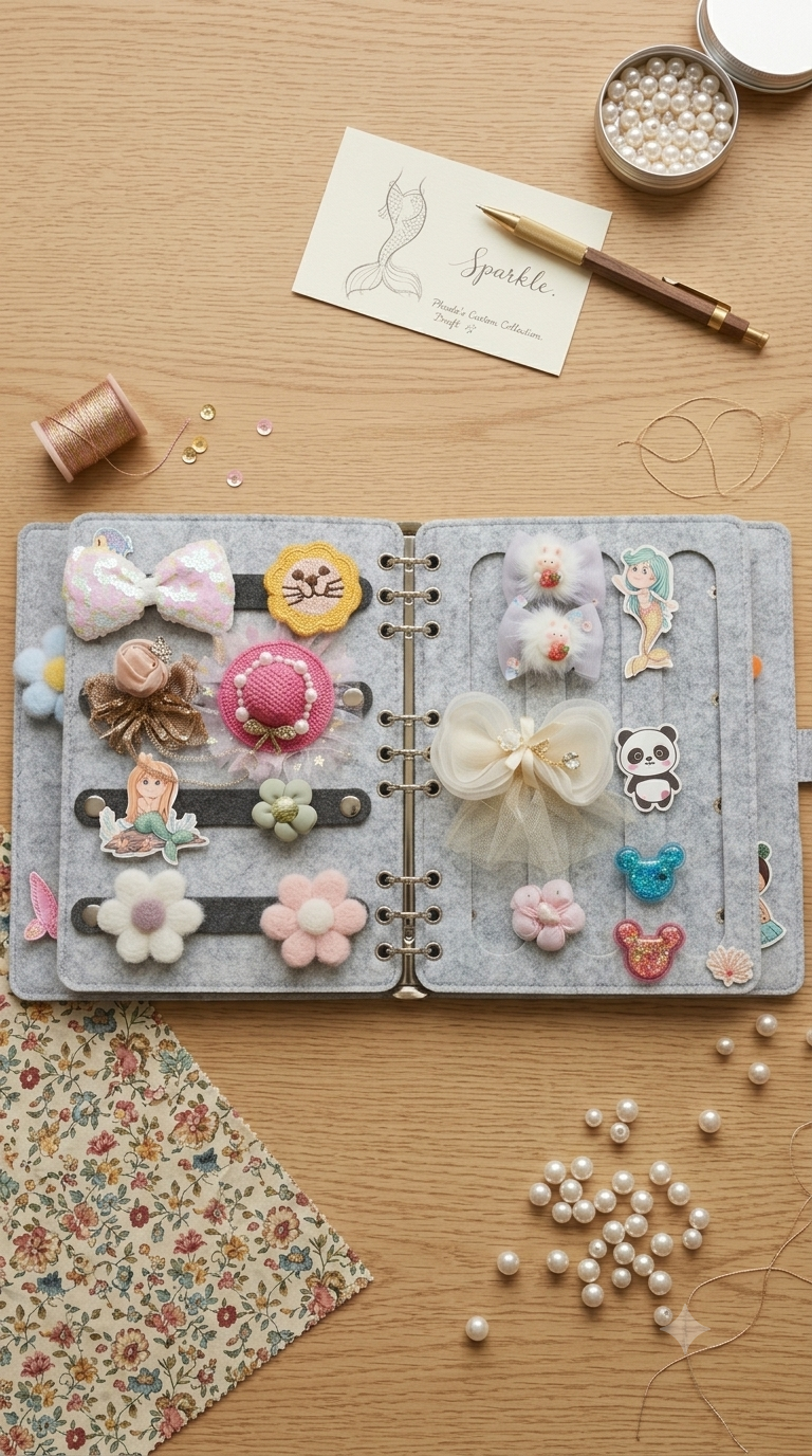 DOLCY Magic Clip Booklet – Velcro Baby Girl Hair Clips & Cute Hair Accessories
