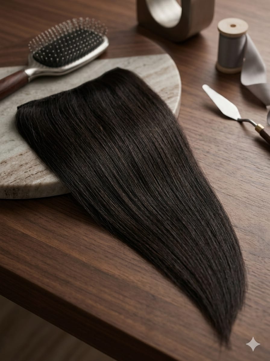 Dolcy Russian Switch Hair Patch Natural Clip-In Hair Topper for Volume and Length