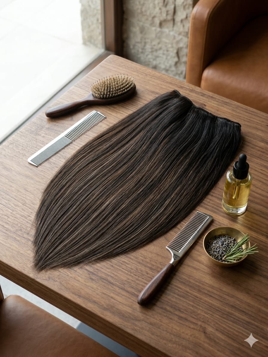 Dolcy Russian Switch Hair Patch – Natural Clip-In Hair Topper for Volume & Length