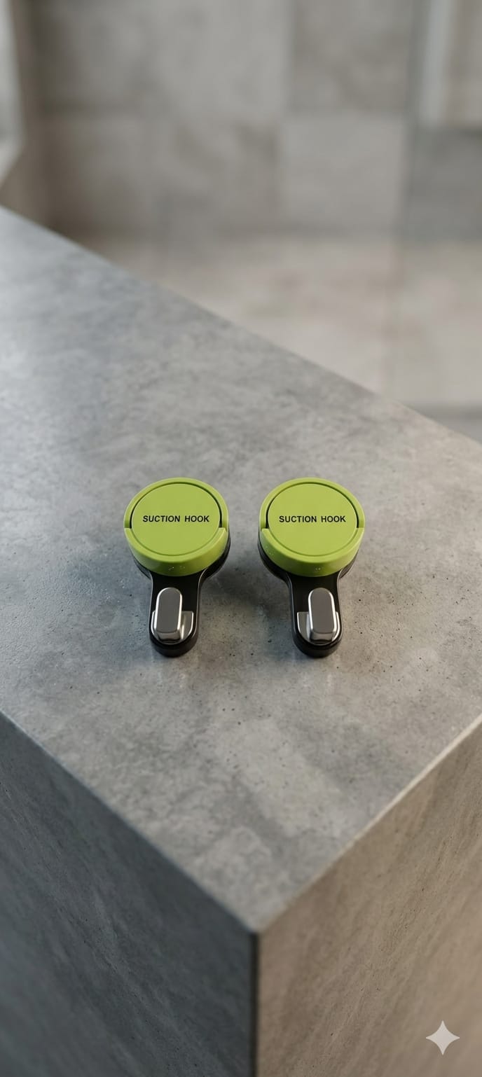 DOLCY Wall-Mounted Hair Extension Holder with Dual Suction Hooks | Tangle-Free Hair Extension & Wig Organizer