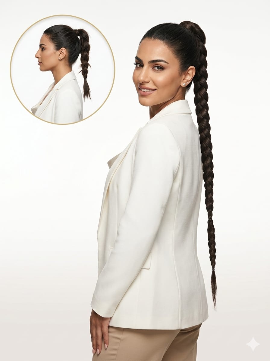 Braid Ponytail Hair Extension for Women | Braided Ponytail Extension Clip-In | Long Hair Braid Extension | Easy Wrap Around by Dolcy