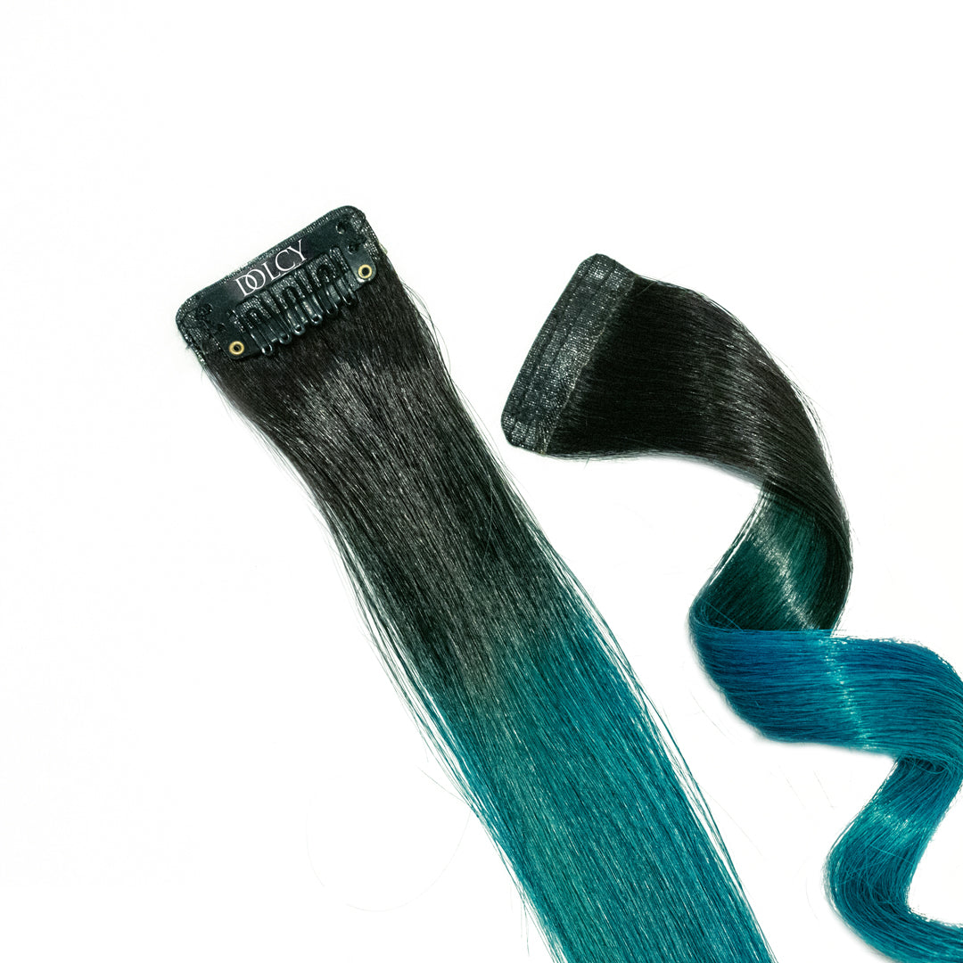 Tiffany color hair extension strands India