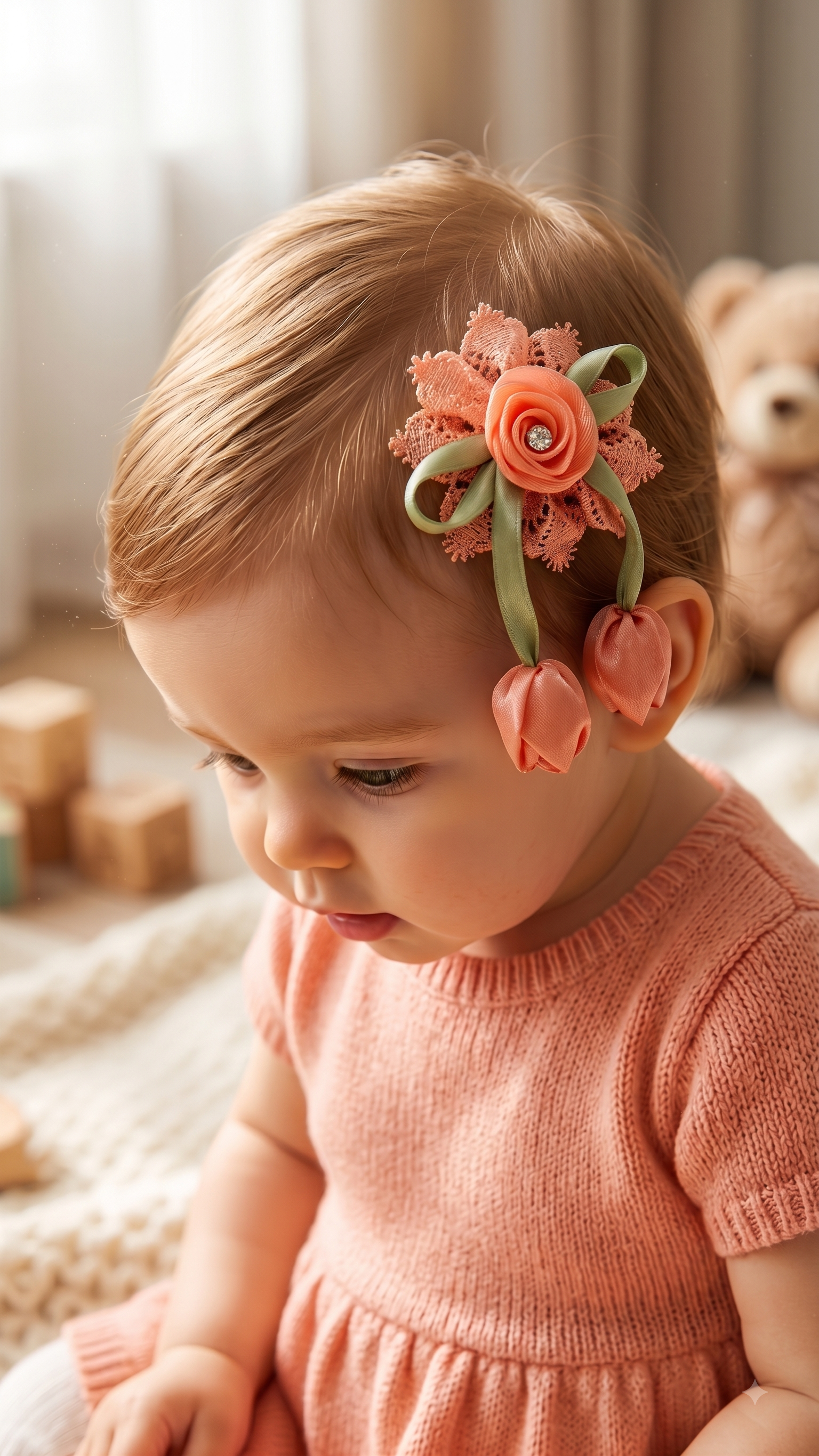 The Hairloom Floral Clip-On