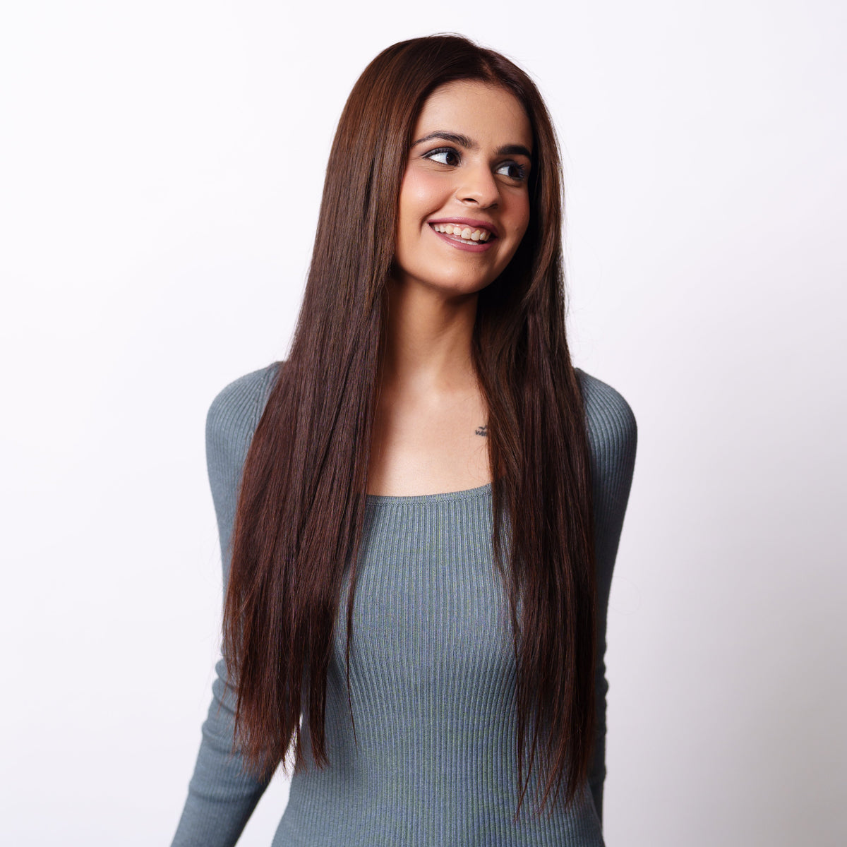 dolcy invisible V shape straight hair extension for women